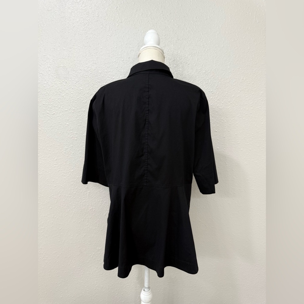 Lafayette 148 New York Plus Marla Blouse Women's Black XL - Picture 6 of 10